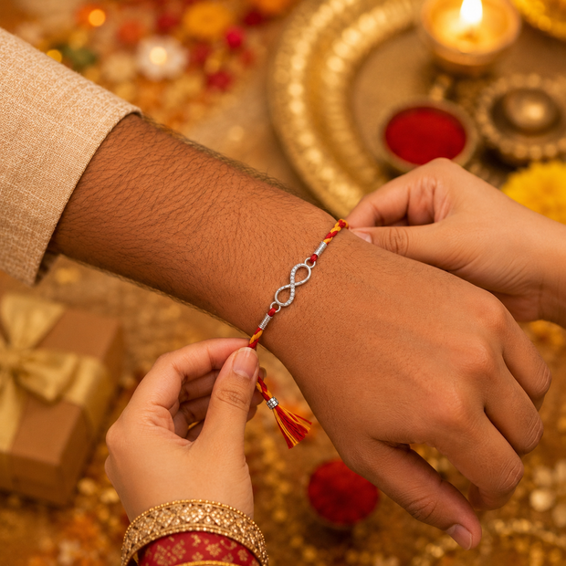 Infinity 925 Silver Rakhi