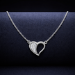 Open Heart CZ Pendant Necklace