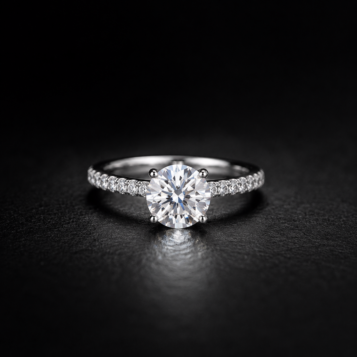 Solitaire Crossover Ring Set