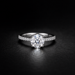 Solitaire Crossover Ring Set