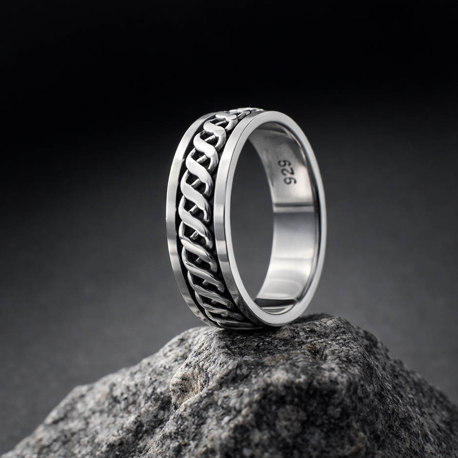 Braided Celtic Heritage Statement Band