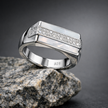 Pearl & Zircon Tiered Signet Ring
