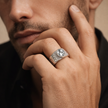 Cobblestone Solitaire Signet Ring