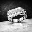 Pearl & Zircon Tiered Signet Ring