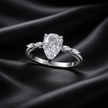 Pear Cut Solitaire Ring with Side Stones