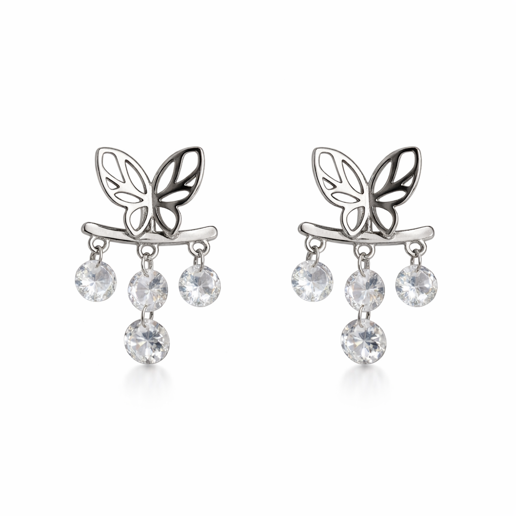 Elegant Butterfly Drop Earrings