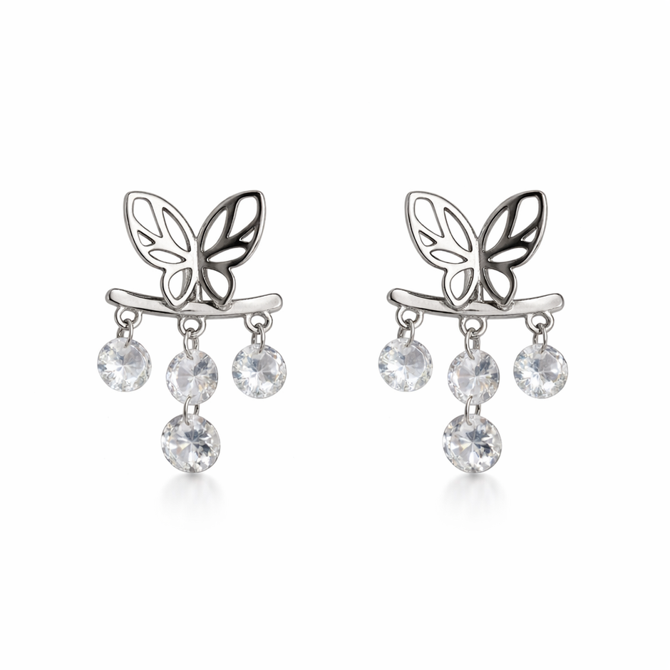 Elegant Butterfly Drop Earrings