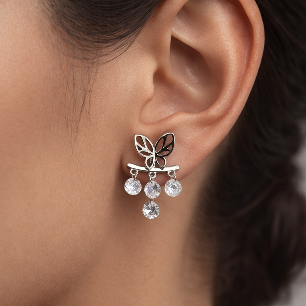 Elegant Butterfly Drop Earrings