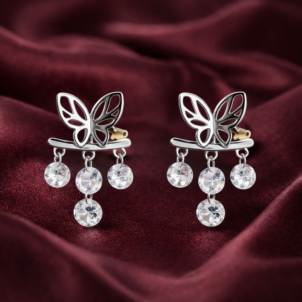 Elegant Butterfly Drop Earrings