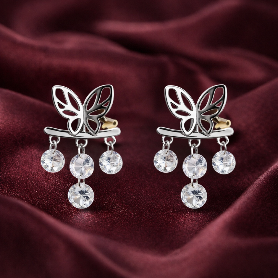 Elegant Butterfly Drop Earrings
