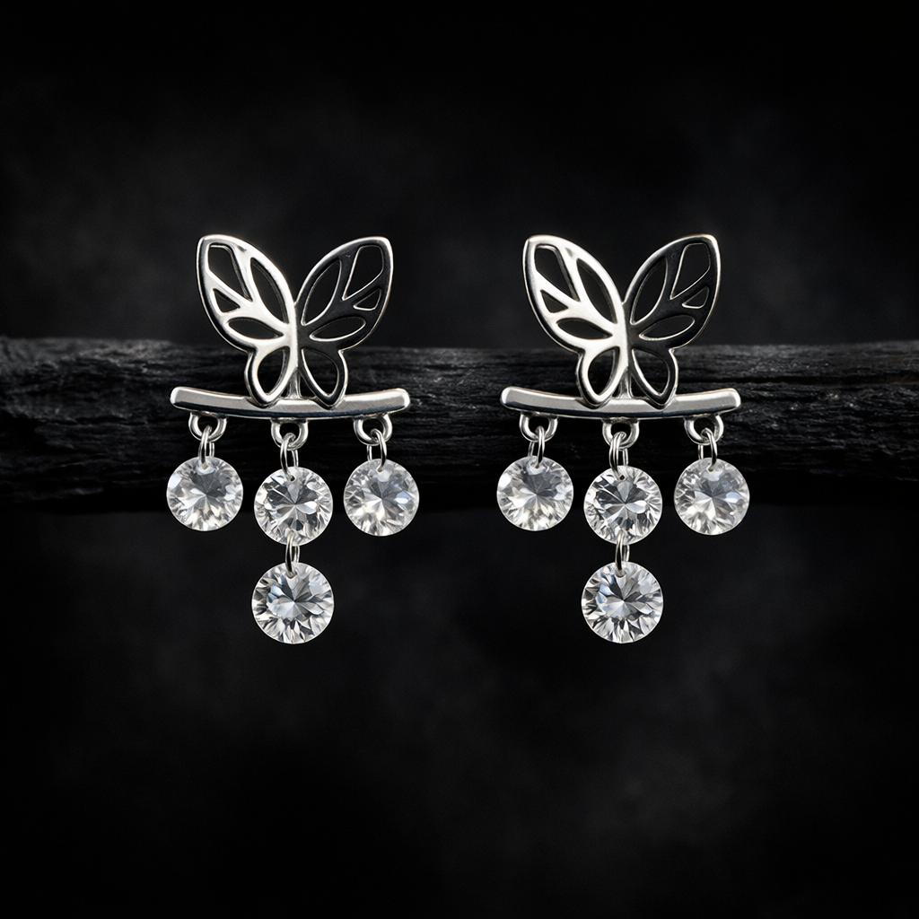 Elegant Butterfly Drop Earrings
