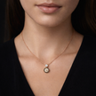Rose Gold Roman Numeral Timepiece Pendant Necklace