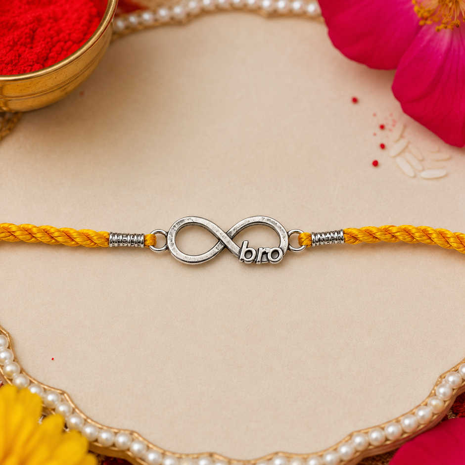 Bro Infinity Silver Rakhi