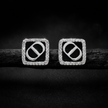 Elegant Black Square Stud Earrings