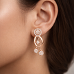 Elegant Rose Gold Drop Earrings