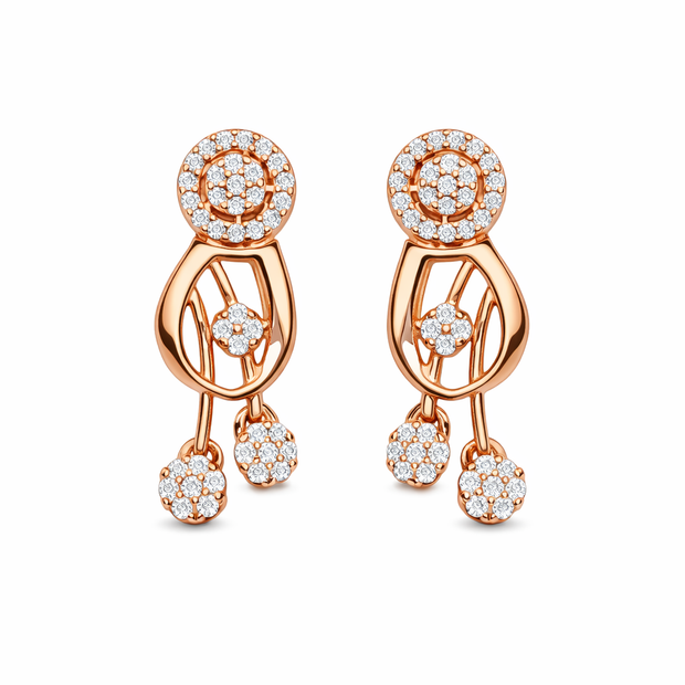 Elegant Rose Gold Drop Earrings
