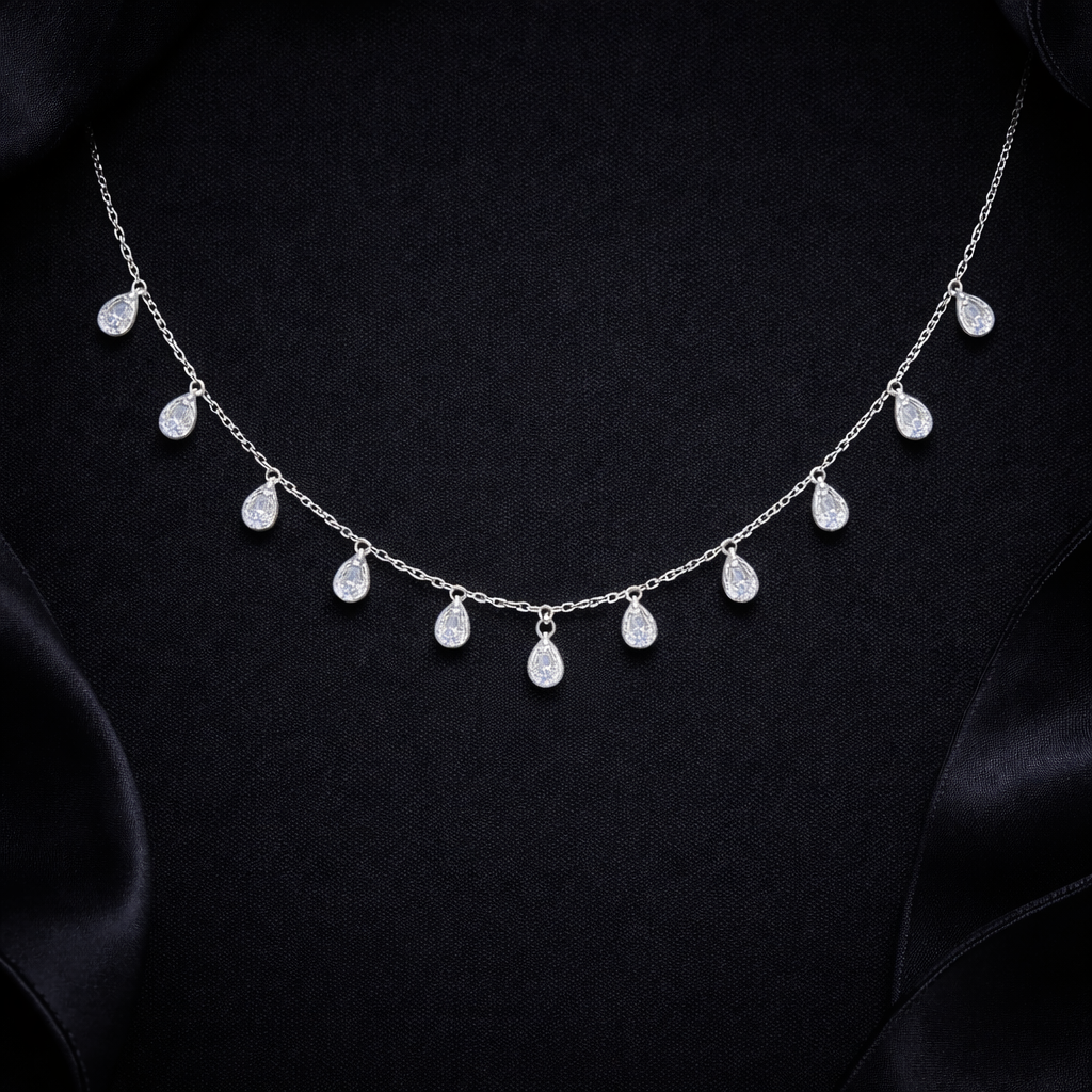 Teardrop Dangling Pendant Necklace