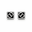 Elegant Black Square Stud Earrings