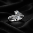 Dual Solitaire Criss Cross Ring