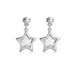 Stylish Silver Star Drop Earrings