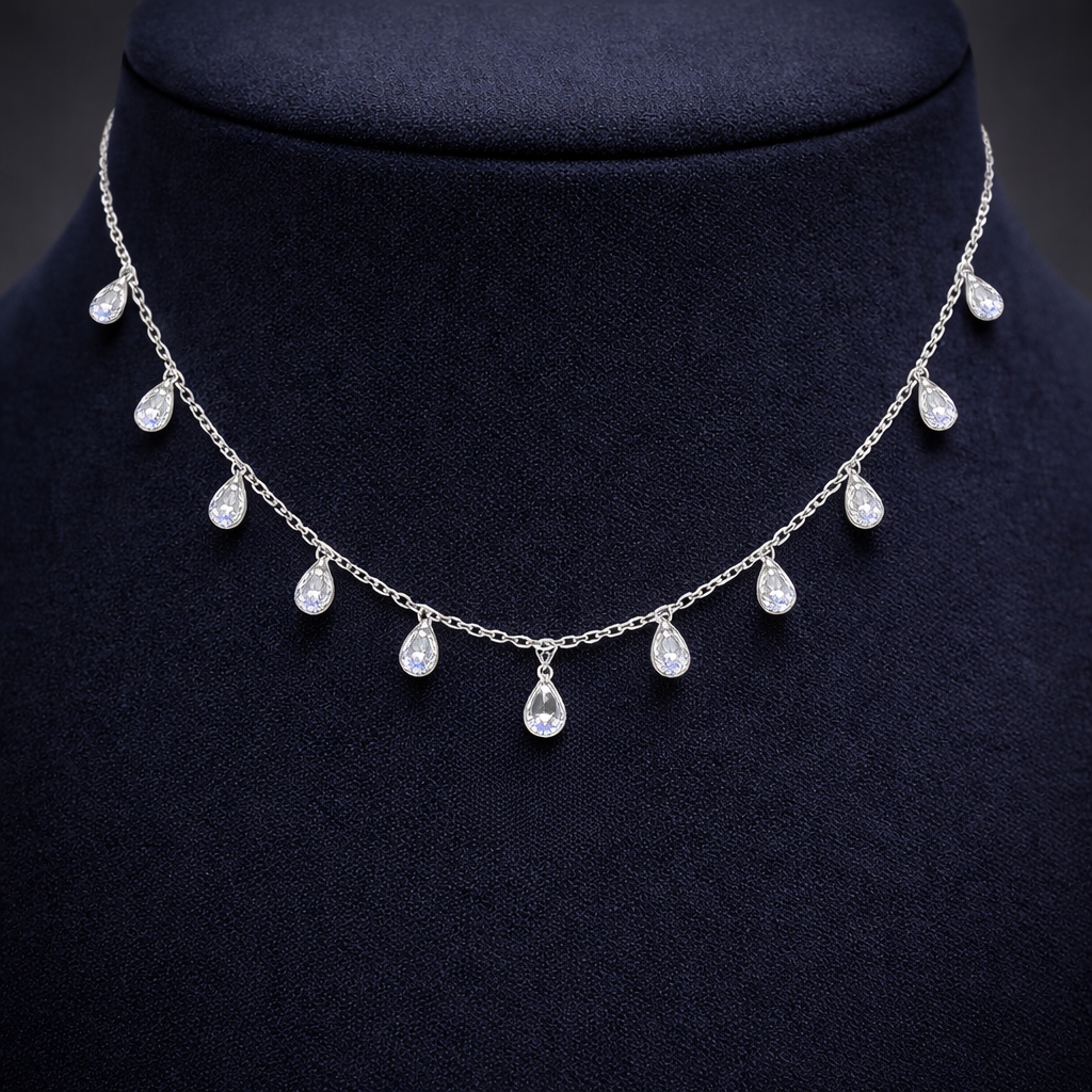 Teardrop Dangling Pendant Necklace