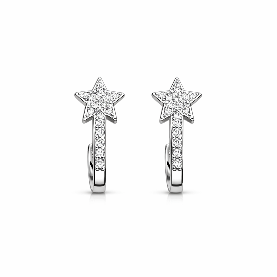 Elegant Star Hoop Earrings