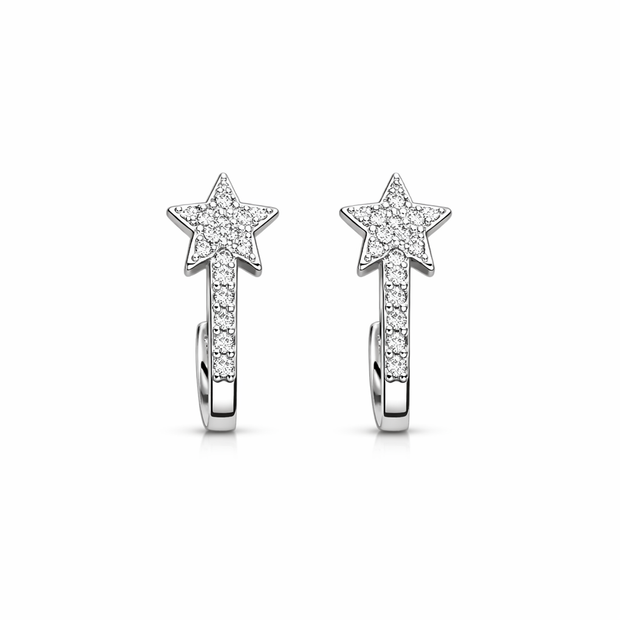 Elegant Star Hoop Earrings