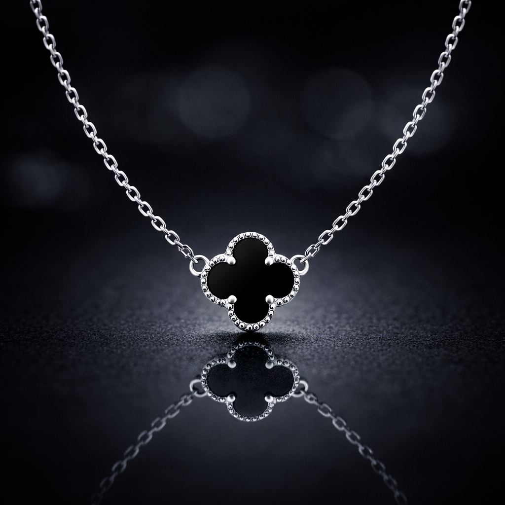 Black Clover Pendant Necklace