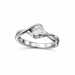 Adjustable Twisted Solitaire Ring