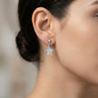 Stylish Silver Star Drop Earrings