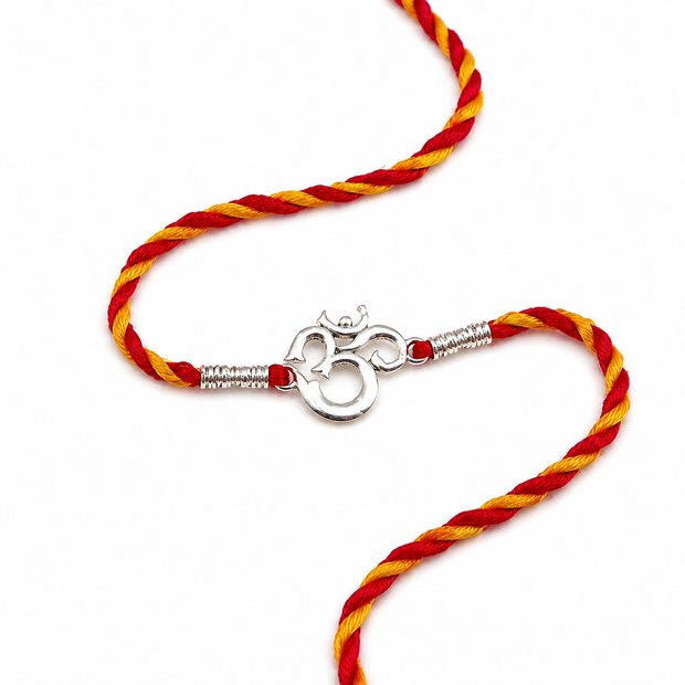 Sacred Om Silver Rakhi