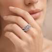 Criss Cross Multi Stone Designer Ring