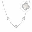 White Clover Station Pendant Necklace
