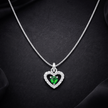 Green Heart Pendant Necklace