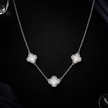White Clover Station Pendant Necklace