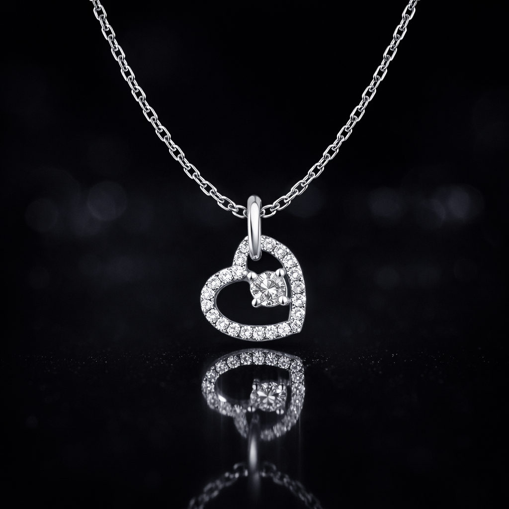 Open Heart Pendant Necklace
