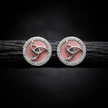 Elegant Pink Round Stud Earrings