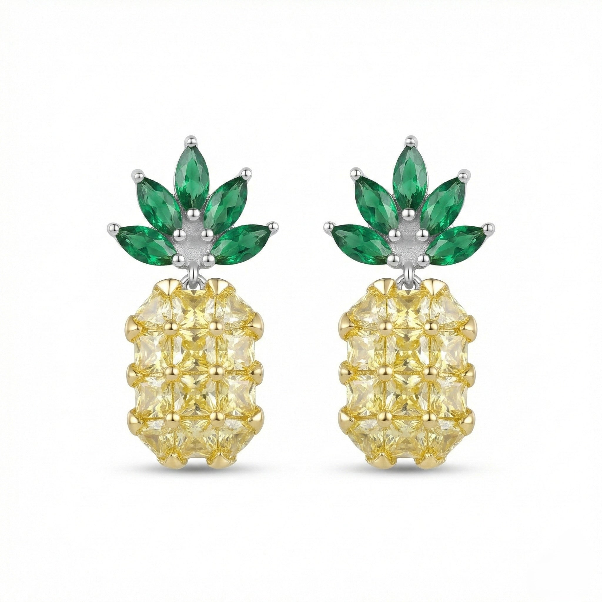 Trendy Pineapple Style Stone Earrings