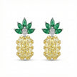 Trendy Pineapple Style Stone Earrings