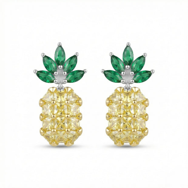 Trendy Pineapple Style Stone Earrings