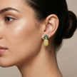 Trendy Pineapple Style Stone Earrings