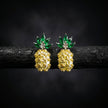 Trendy Pineapple Style Stone Earrings