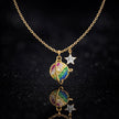 Gold Plated Planet & Star Pendant Necklace