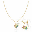Gold Plated Planet & Star Pendant Necklace