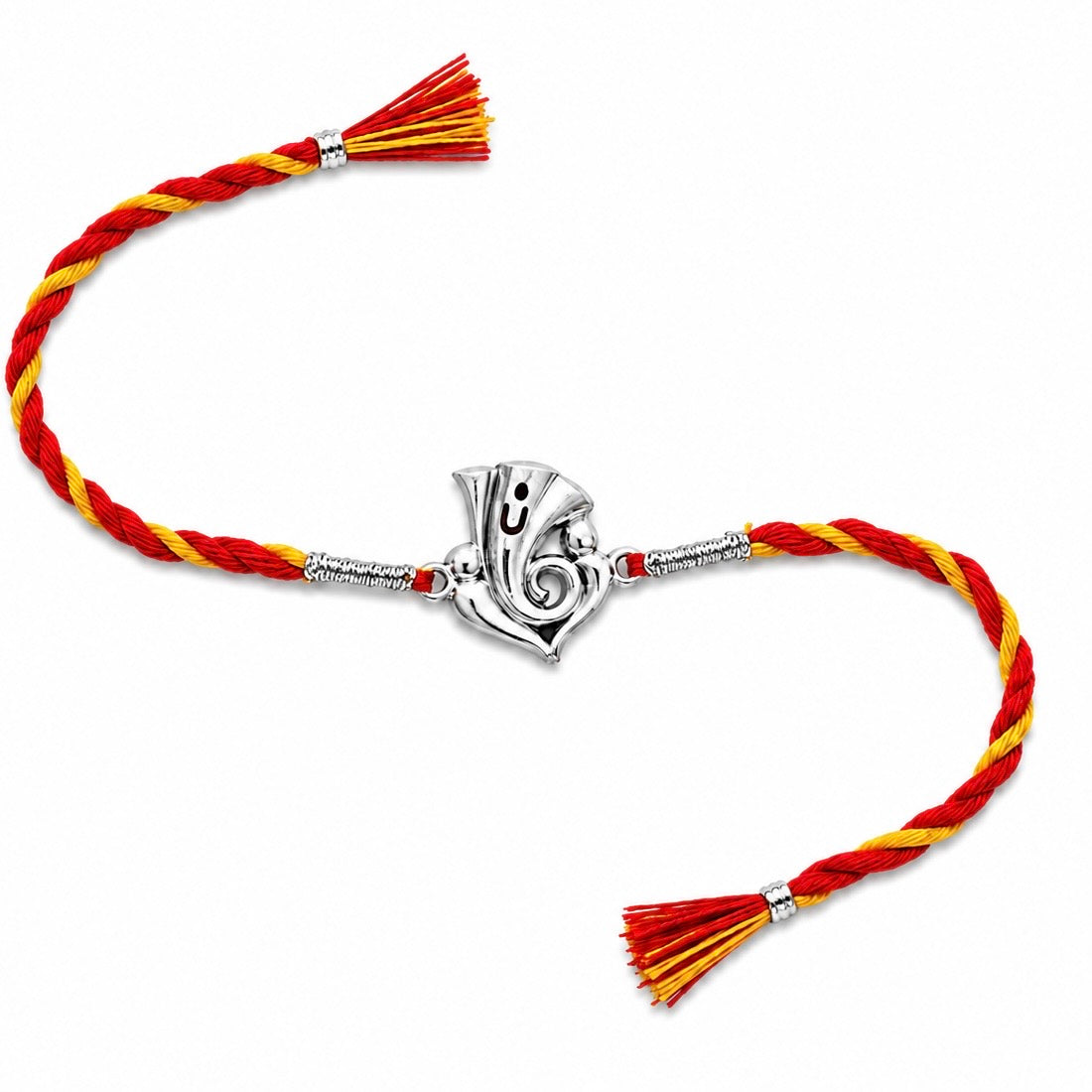 Divine Ganesha Silver Rakhi