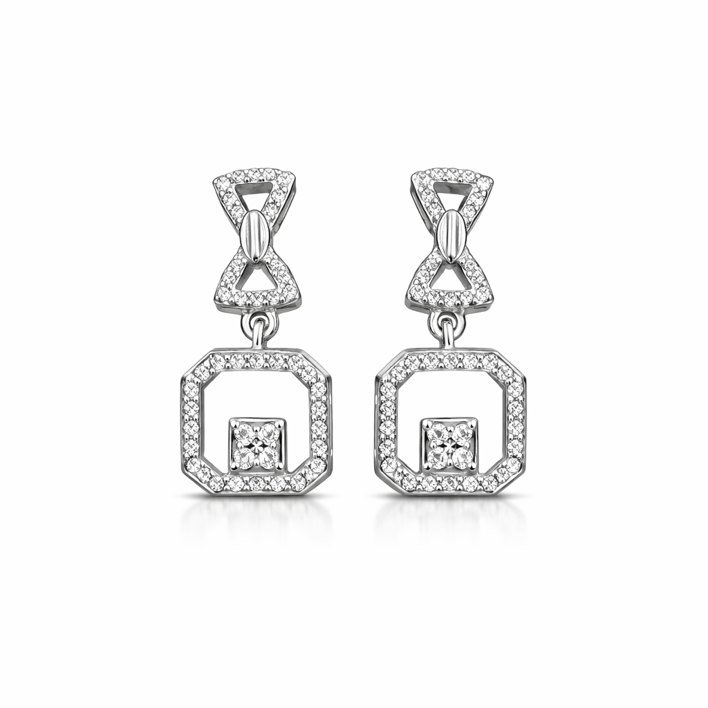 Stylish Geometric Stone Drop Earrings