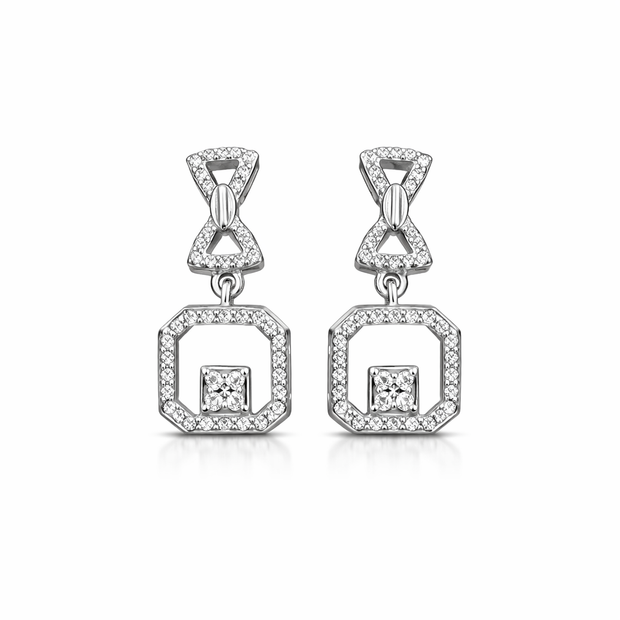 Stylish Geometric Stone Drop Earrings
