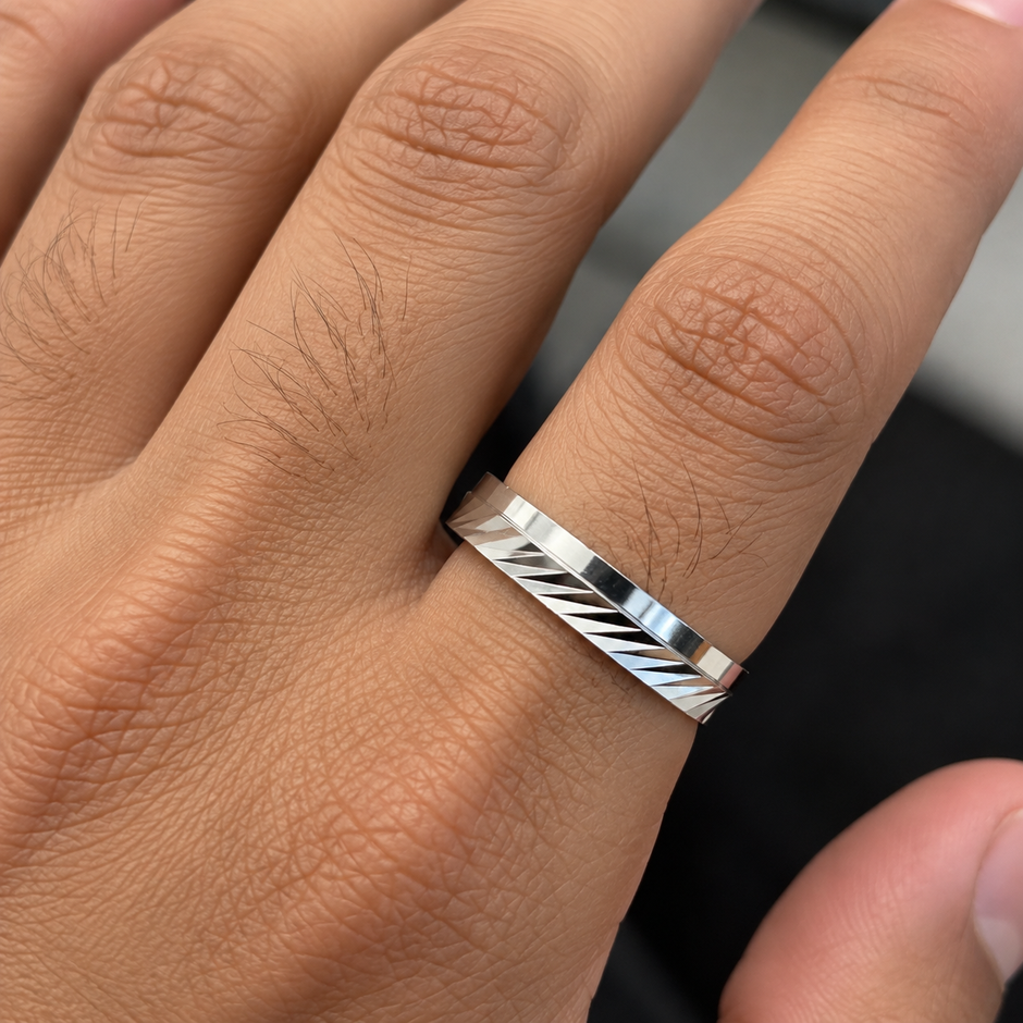 Diagonal Edge Textured Band