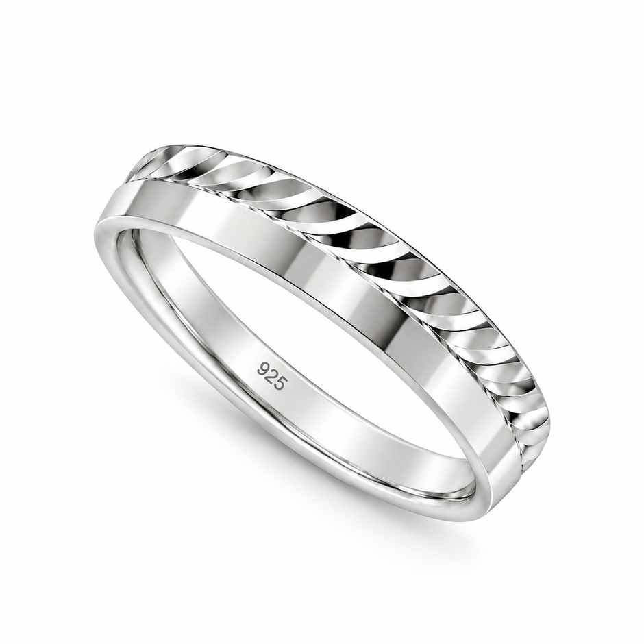 Diagonal Edge Textured Band