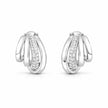 Elegant Twisted Hoop Stone Earrings